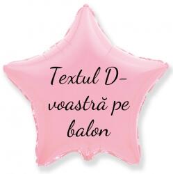 Personal Balon din folie cu text - Stea roz 45 cm