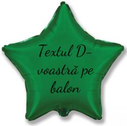 Personal Balon din folie cu text - Stea verde 45 cm