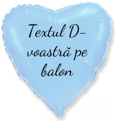 Personal Balon din folie cu text - Inimă albastru deschis 45 cm