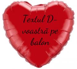 Personal Balon din folie cu text - Inimă roșie 45 cm