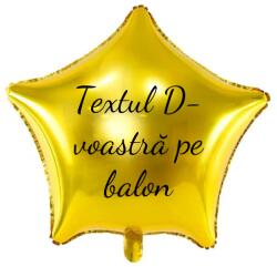 Personal Balon din folie cu text - Stea aurie 70 cm