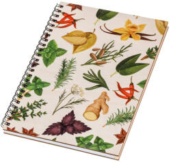 AtmoWood Fa borítós jegyzetfüzet A5 - növények és fűszerek