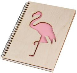 AtmoWood Fa borítós jegyzetfüzet A5 - flamingó