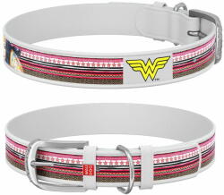 WAU DOG Bőrnyakörv Wonderwoman DC COMICS fehér 26-35 cm, szélesség: 15 mm fehér