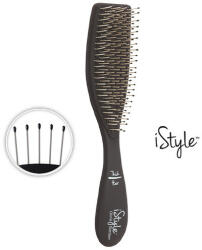 Olivia Garden Perie pentru par cu structura groasa Essential Style Wet Thick Hair Black Matt (5414343020871)