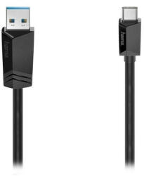 Adatkábel HAMA USB-C/USB-A 0, 75m fekete