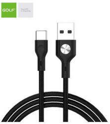 GOLF Cablu USB la USB tip C Golf CD Leather 3A NEGRU GC-60t (A0112763) - pcone