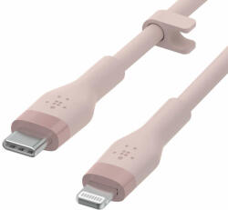 Belkin BOOST CHARGE Flex Silicone cable USB-C to Lightning - 2M - Pink (CAA009bt2MPK)