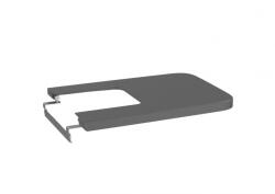 Roca Inspira Square lassú záródású SUPRALIT bidé fedél, onyx A80653264B (A80653264B)