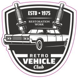 Abtibild "RETRO VEHICLE CLUB" Cod: TAG 015 / T2 Automotive TrustedCars