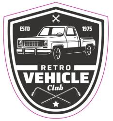 Abtibild "RETRO VEHICLE CLUB" Cod: TAG 012 / T2 Automotive TrustedCars