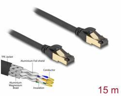 Delock Cablu de retea RJ45 SFTP Cat. 6A pentru exterior/uz industrial 15m Negru, Delock 80253 (80253)