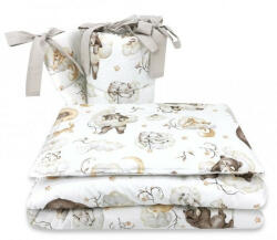 Baby Shop 3 részes ágynemű garnitúra - Felhőn alvó állatok bézs - babastar