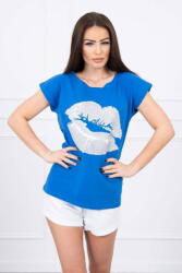  Kesi Nyomtatott női póló Into búzavirág kék Universal