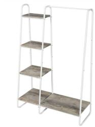 Eugad ruhatartó állvány polcokkal, 150 cm