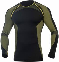 Ardon Varrás nélküli férfi hosszú ujjú funkcionális felső AKREC - Fekete / sárga | XL (H6155/XL)
