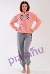 Vienetta Hosszúnadrágos polár rózsaszín-pillangós női pizsama (NPI6136 S)