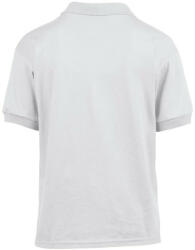 Gildan dryblend GIB8800 körkötött galléros gyerek jersey póló, Fehér-XL