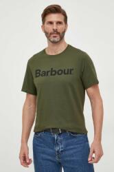 Barbour pamut póló zöld, nyomott mintás - zöld S - answear - 21 990 Ft