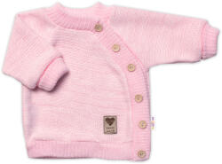 Baby Nellys Pulover pentru copii tricotat cu nasturi, fermoar. deoparte, Hand Made Baby Nellys, roz