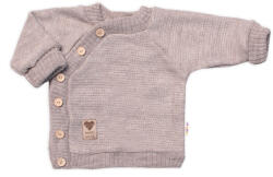 Baby Nellys Pulover pentru copii tricotat cu nasturi, fermoar. deoparte, Hand Made Baby Nellys, bej
