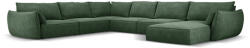 Micadoni Coltar Kaelle in forma de U cu tapiterie din tesatura structurala si colt pe partea stanga, verde inchis (MIC_UL_142_F1_KAELLE5)