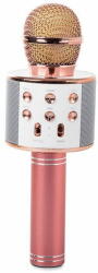  Verk 01377 Karaoke Bluetooth mikrofon, 1800mAh světle růžová