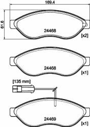 TEXTAR set placute frana, frana disc TEXTAR Q+ 2446807 (2446807)