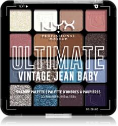 NYX Cosmetics Ultimate Shadow Palette szemhéjfesték árnyalat Vintage Jean Baby 16 db