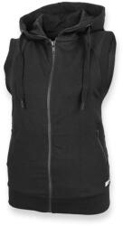 Dressa ujjatlan cipzáros kapucnis női pulóver - fekete