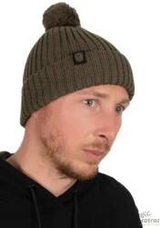 Fox Merino Bobble Olive - Fox Merinói Gyapjú Bojtos Téli Sapka (CHH013)