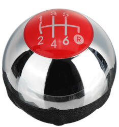  Fiat 500 váltógomb 6 sebességes króm piros (VFI013)