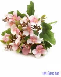 Apró virágos kis selyem csokor 31cm - Cirmos Rózsaszín
