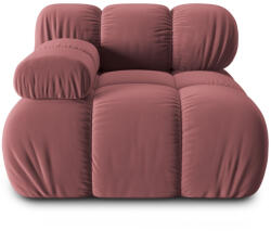 Micadoni Canapea modulara Bellis cu 1 loc, colt pe partea stanga si tapiterie din catifea, roz (Canapea2Bellis1set1) Canapea