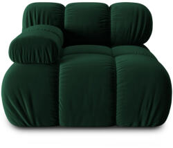 Micadoni Canapea modulara Bellis cu 1 loc, colt pe partea stanga si tapiterie din catifea, verde inchis (Canapea2Bellis1set3) Canapea
