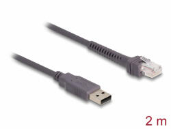 Delock RJ50 A-típusú USB 2.0 vonalkód olvasó kábel 2 m (90599)