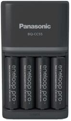 Panasonic Зарядно устройство Panasonic Eneloop BQ-CC55 (K-KJ55HCD40E), за 4бр. батерии AA и AAA, с включени батерии 4x AA 2500mAh (K-KJ55HCD40E) Зарядно за батерии