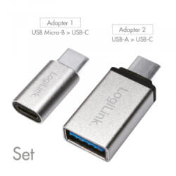 LogiLink USB-C adapterkészlet , USB-C - USB-A + USB-C - Micro-USB (AU0040)