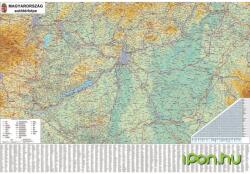 STIEFEL Magyarország autótérképe fémléces térkép 70 x 100 cm