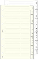 Gyűrűs kalendárium betét SATURNUS M315 telefonregiszter sárga lapos