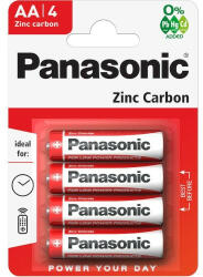  Ceruza elem Panasonic Red Zinc AA 1.5V cink-mangán R6R 4 db-os
