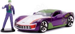 JADA Mașinuța DC Chevy Corvette Stingray 2009 Jada din metal cu părți care se deschid și figurina Joker 20 cm lungime 1: 24 (JA3255020)
