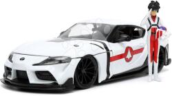 JADA Mașinuța Robotech ´20 Toyota Supra Jada din metal cu piese care se deschid și figurina Rick Hunter 20 cm lungime 1: 24 (JA3255050)