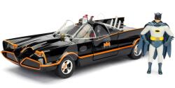 JADA Mașinuța Batman 1966 Classic Batmobile Jada din metal cu uși care se deschid și figurina lui Batman 22 cm lungime 1: 24 (JA3215001)