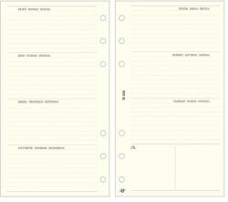  Gyűrűs kalendárium betét SATURNUS S358 bianco heti tervező sárga lapos