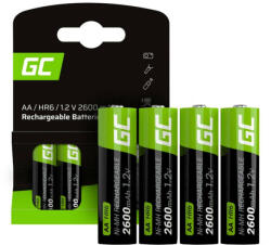 Green Cell Rechargeable Batteries Sticks 4x AA R6 2600mAh
