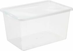 Plast Team Basic Box Tárolódoboz, 52 l, 59, 5×39, 5×31 cm, átlátszó (22980800)