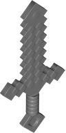 LEGO® 18787c85 - LEGO sötétszürke Minecraft minifigura pixeles kard (18787c85)