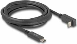 Delock USB-C apa - USB-C apa töltő/adat kábel - Fekete (2m) (80035)