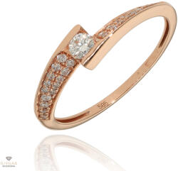 Újvilág Kollekció Rosé arany gyűrű 52-es méret - B47186